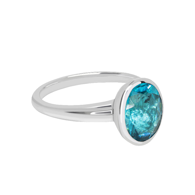 BLUE OBSIDIAN SILVER RING