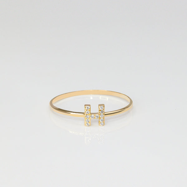 18k Gold Alphabet Ring