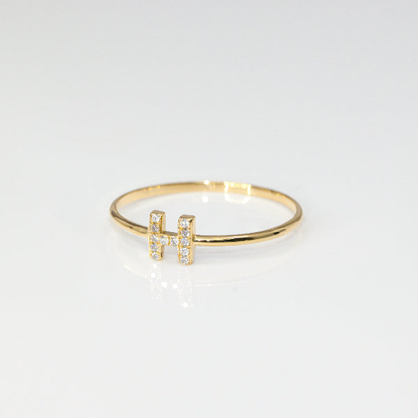 18k Gold Alphabet Ring