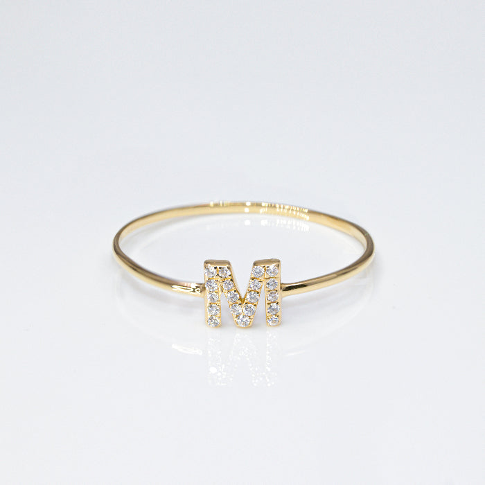 18k Gold Alphabet Ring