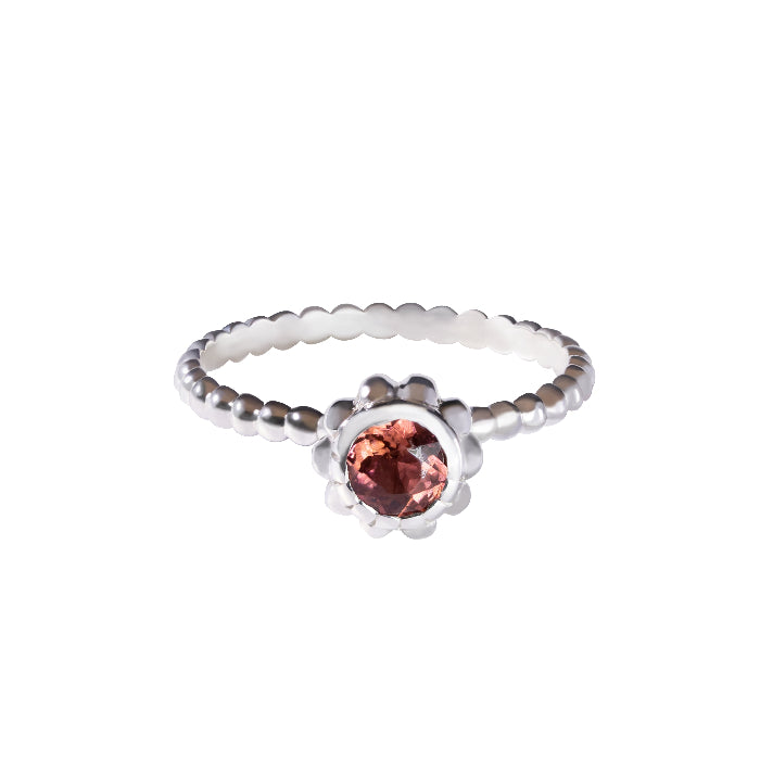 GARNET SILVER RING