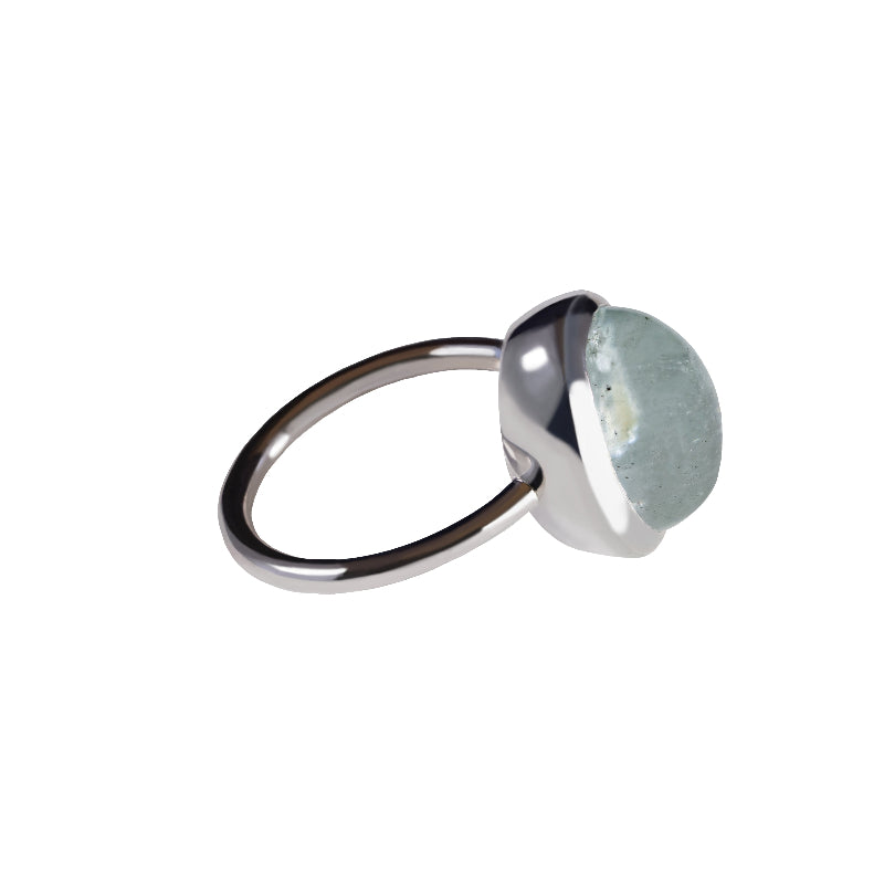 Aquamarine Silver Ring