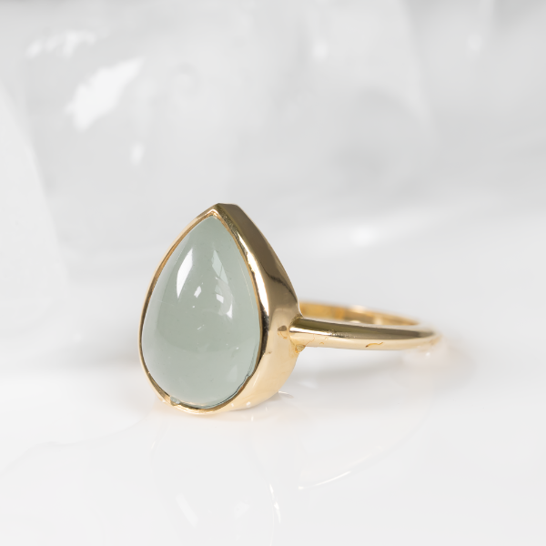 Anillo Aguamarina Oro