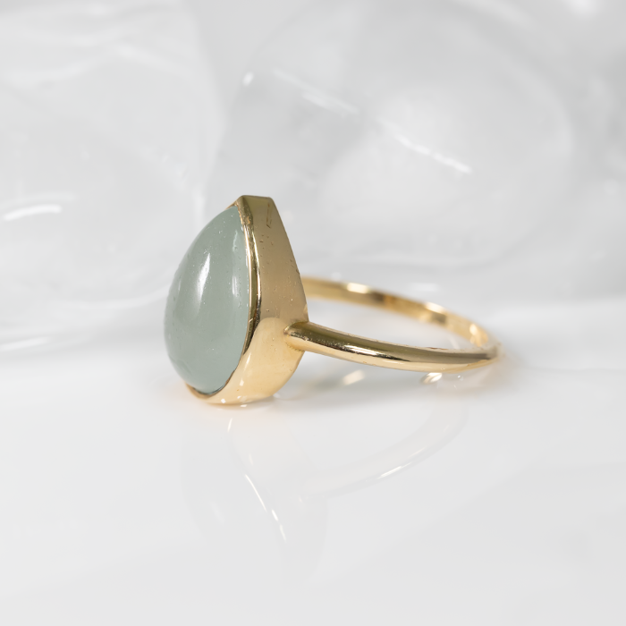 Anillo Aguamarina Oro