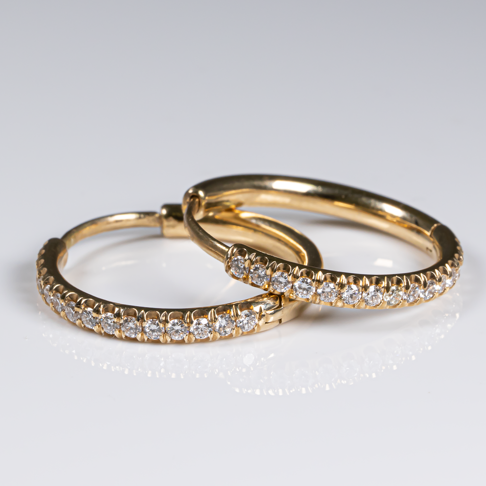 Pendientes de oro con diamantes