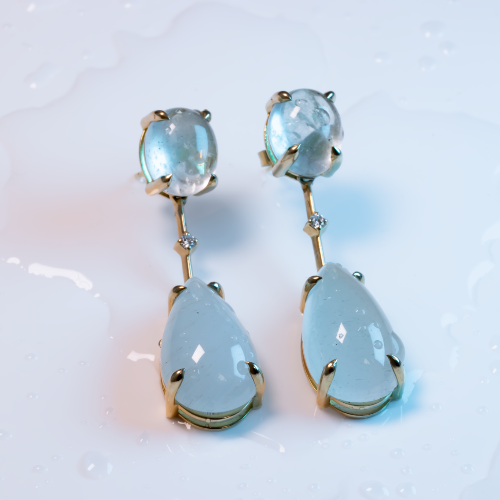 Pendientes Aguamarina
