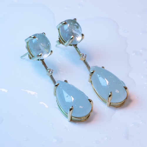 Pendientes Aguamarina