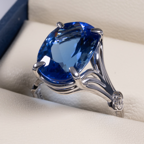 Obsidiana Óvalo Azul Oscuro