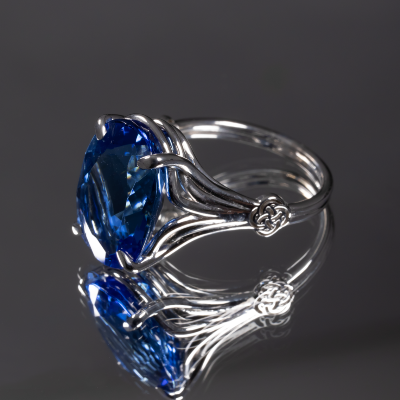 Obsidian Dark Blue Oval