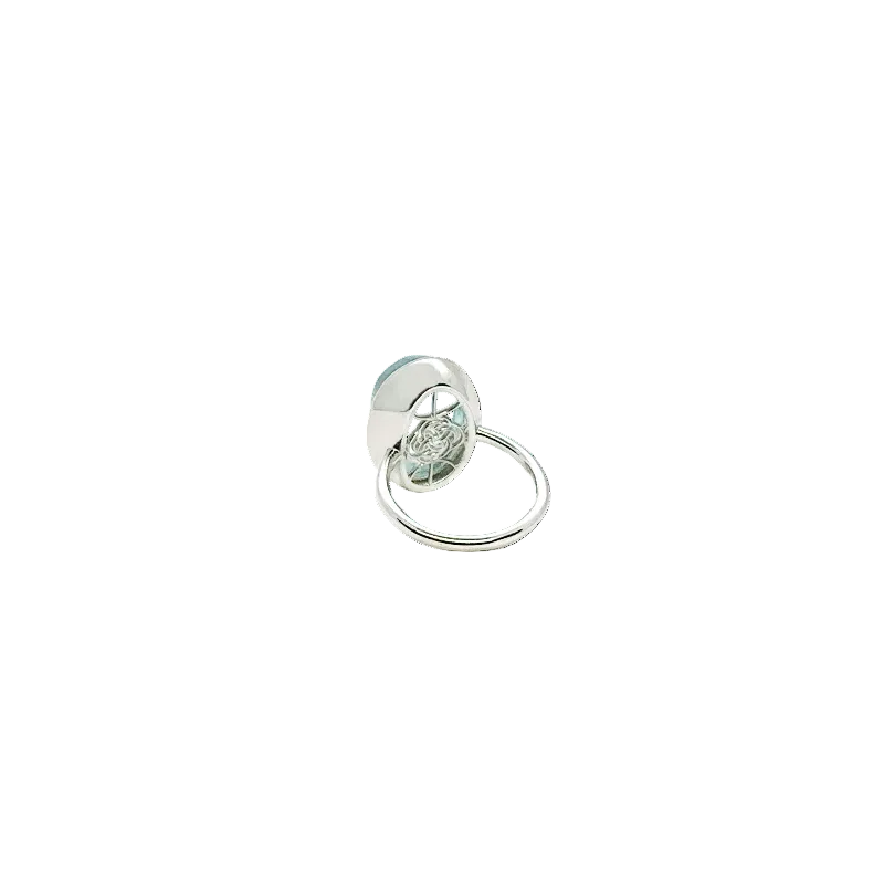 Aquamarine Silver Ring
