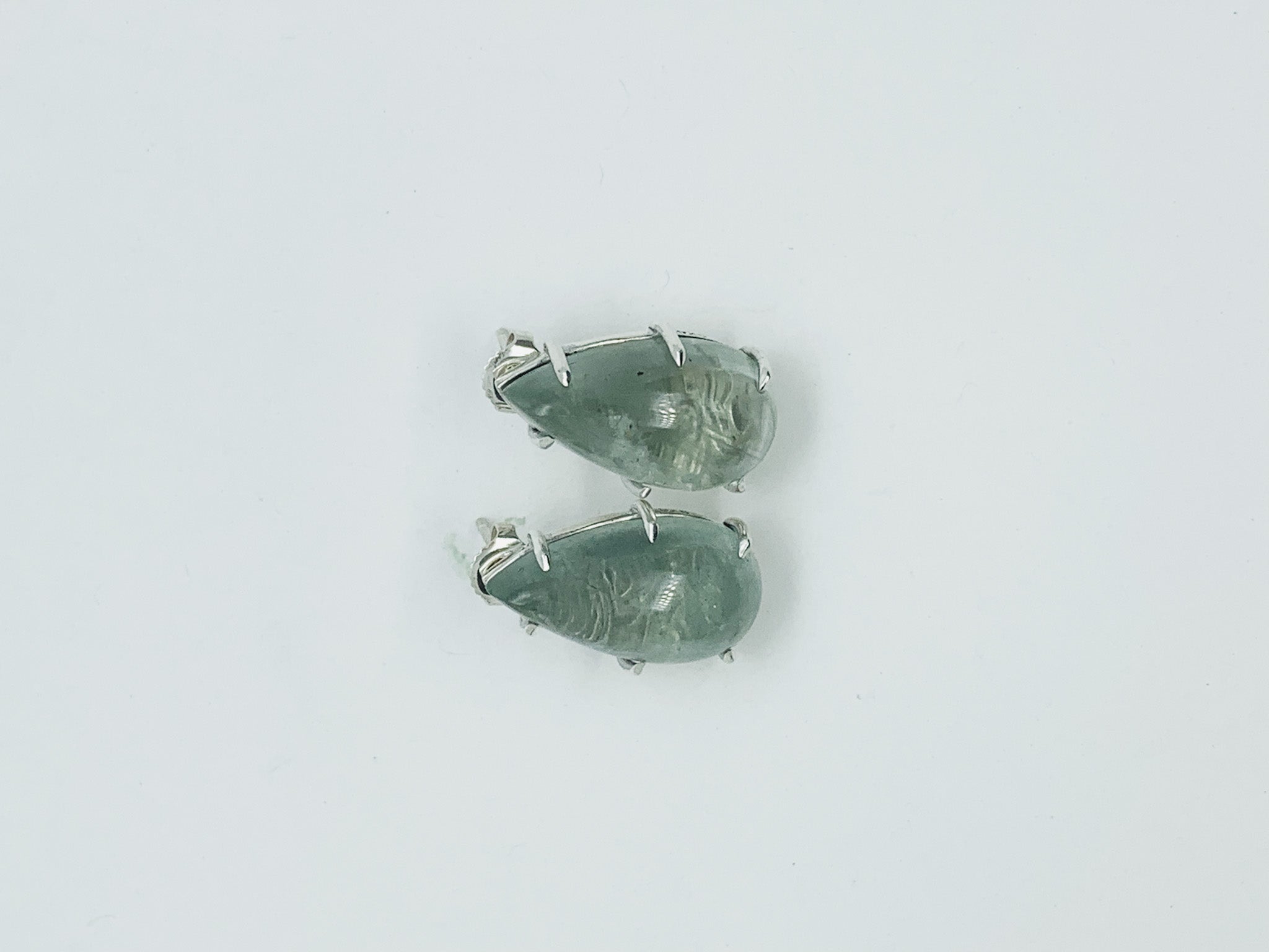 Aquamarine Drop Silver Earring