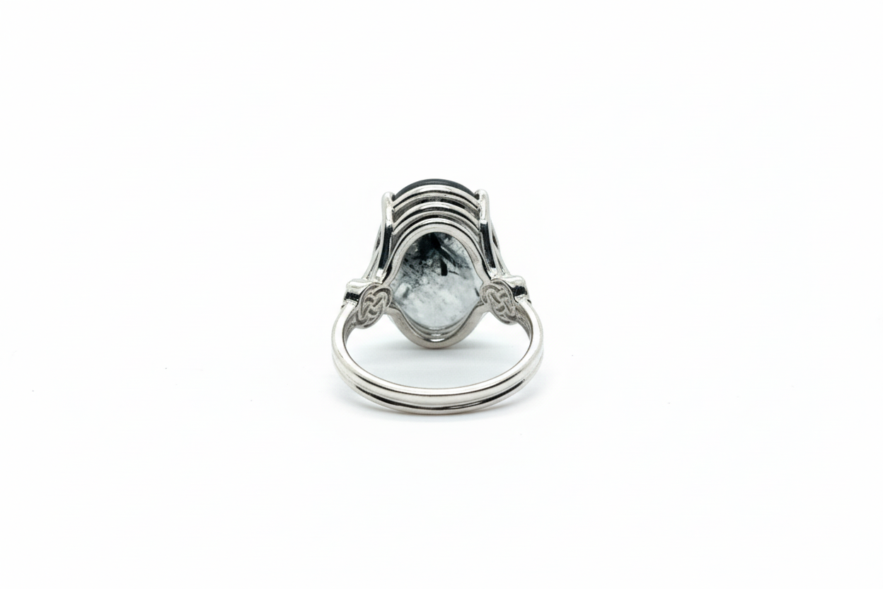 Rutilated Quartz Silver Ring