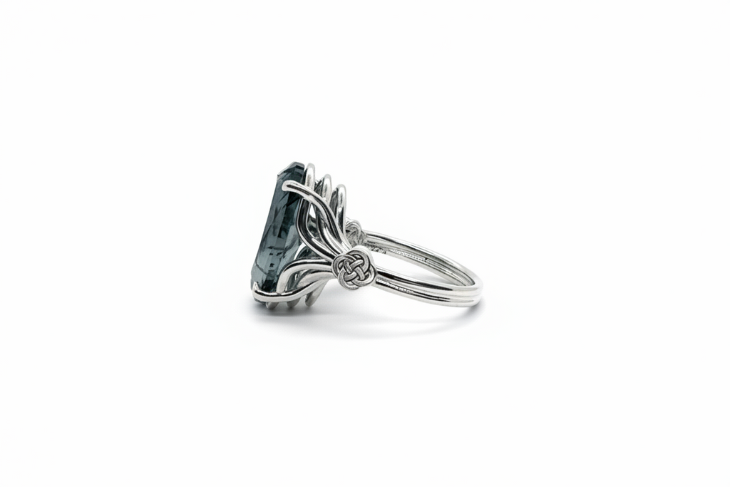 Rutilated Quartz Silver Ring