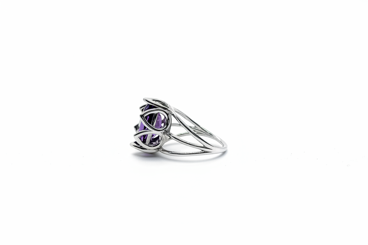 Amethyst Silver Ring
