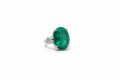 Dark Green Quartz Oval