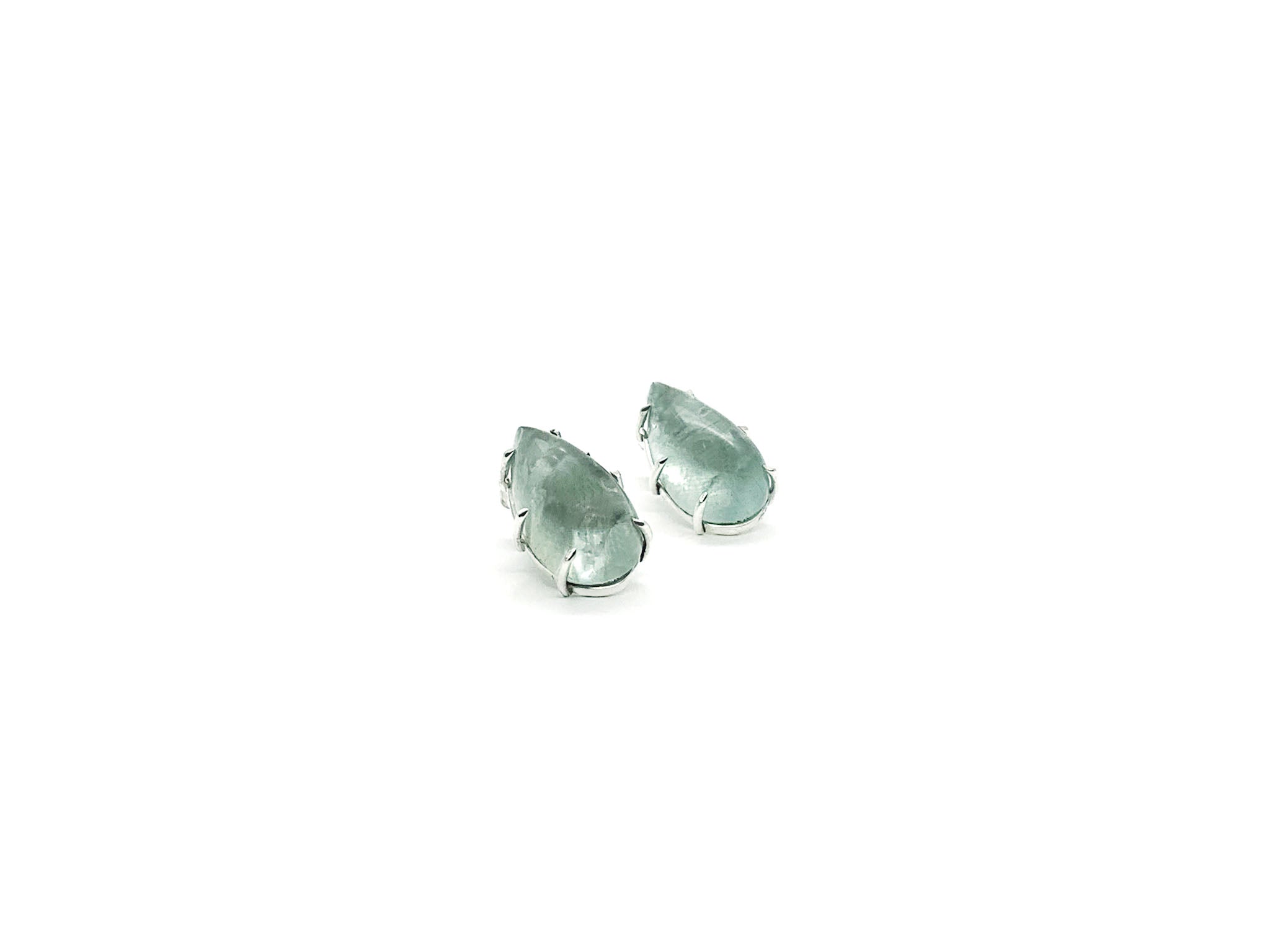 Aquamarine Drop Silver Earring