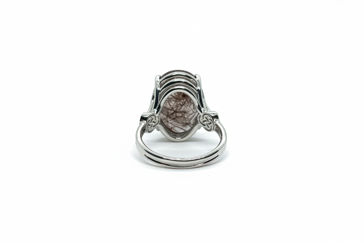 Brown Rutilated Smoky Quartz Oval