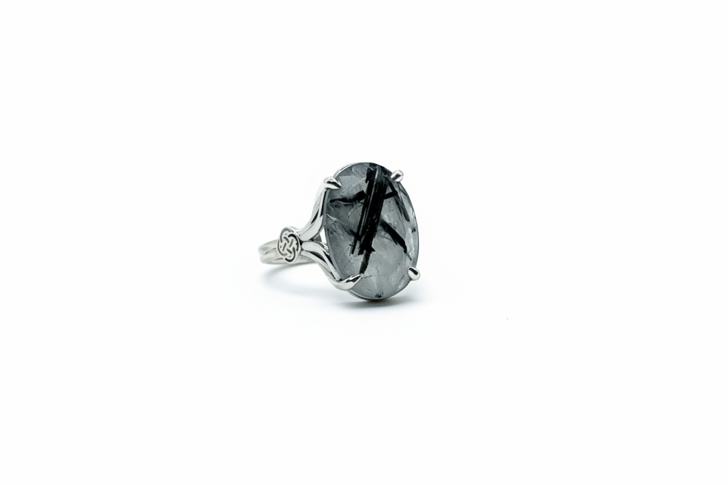Rutilated Quartz Silver Ring