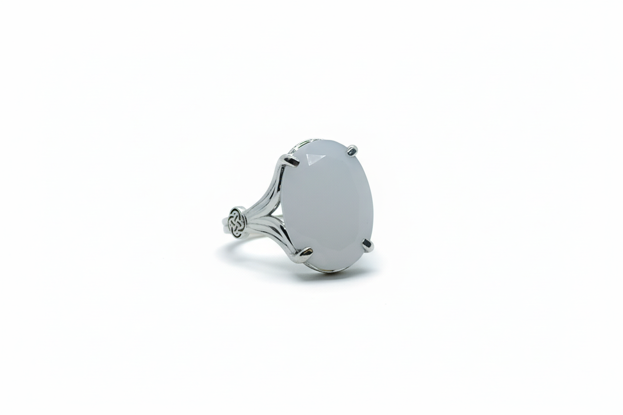 White Quartz Oval