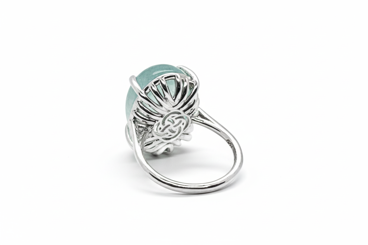 Aquamarine Silver Ring